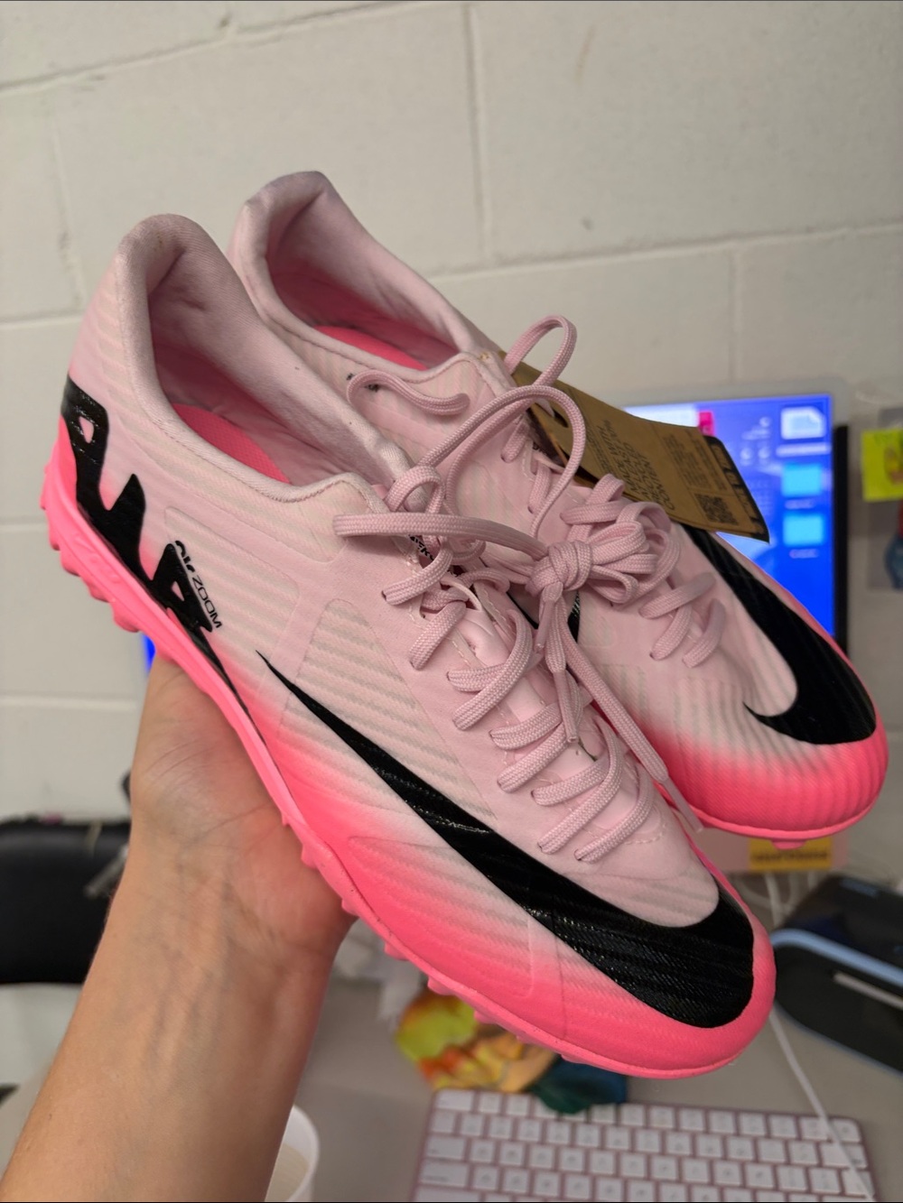 Nike Mercurial Vapor 15 Academy DJ5635-601 Women 7.5 Pink Football Shoe Ebay2389